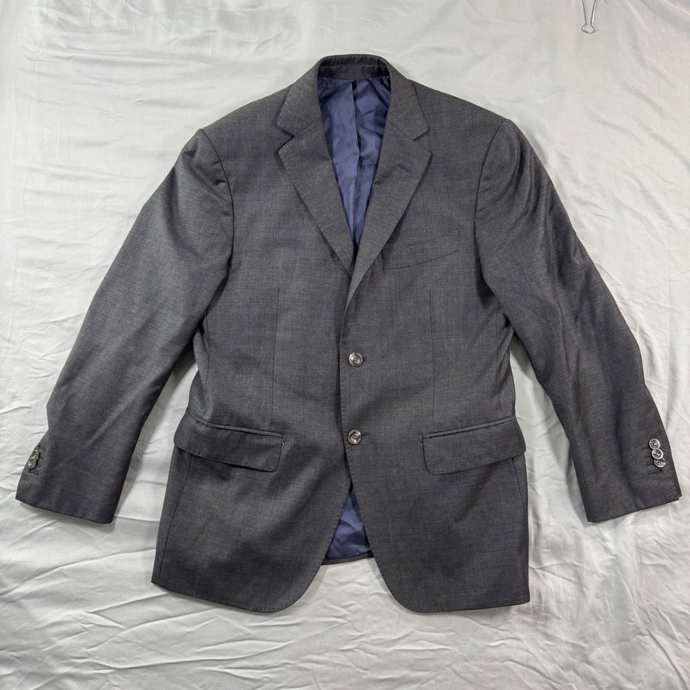 SuitSupply Men's 38S Grey Wool Blazer Vitale Barberis Blue Line Perennial Italy